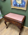 Burr Walnut Writing Table With Leather Insert Top (SKU138)
