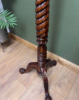 Tall Pedestal Mahogany Vintage Torchere Plant Stand (SKU262)