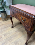 Burr Walnut Writing Table With Leather Insert Top (SKU138)
