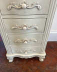 French Style Narrow White Chest Drawers (SKU174)