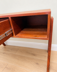 Pierre Jeanneret Style Hardwood Side Table Mid Century Compass Legs Cabinet (LL001)