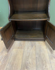 Ercol Dark Elm Waterfall Open Bookcase With Cupboard (SKU151)