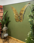 Large Angel Wings Gold Metal Wall Art (SKU394)