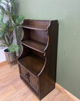 Ercol Dark Elm Waterfall Open Bookcase With Cupboard (SKU151)
