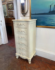 French Style Narrow White Chest Drawers (SKU174)