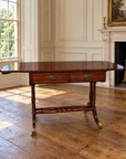 Vintage Mahgogany Sofa Table With Two Leaves and Drawers (SKU78)