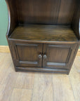 Ercol Dark Elm Waterfall Open Bookcase With Cupboard (SKU151)