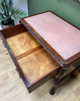 Burr Walnut Writing Table With Leather Insert Top (SKU138)