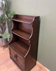 Ercol Dark Elm Waterfall Open Bookcase With Cupboard (SKU152)