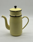 Vintage Yellow Coffee Pot / Cafetiere / French Countryside Enamelware (SKU711)