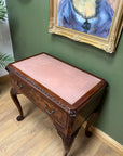Burr Walnut Writing Table With Leather Insert Top (SKU138)