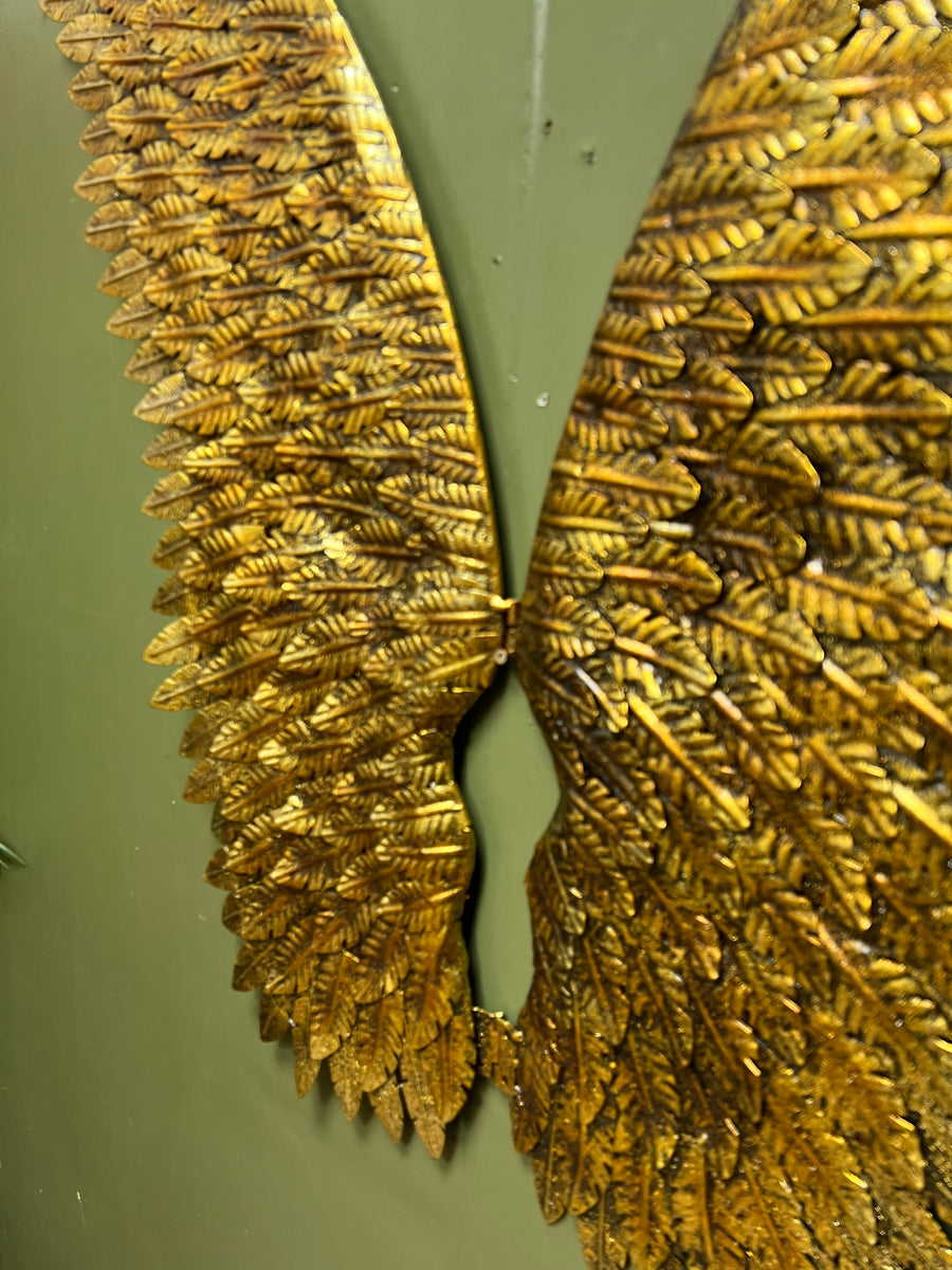 Large Angel Wings Gold Metal Wall Art (SKU394)