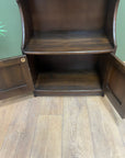 Ercol Dark Elm Waterfall Open Bookcase With Cupboard (SKU152)