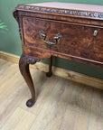 Burr Walnut Writing Table With Leather Insert Top (SKU138)