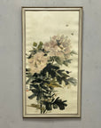 Vintage Oriental Flowers and Bees White Frame (SKU449)