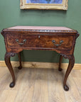Burr Walnut Writing Table With Leather Insert Top (SKU138)