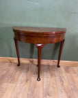 Antique Demi Lune Mahogany Card Games Table (SKU248)