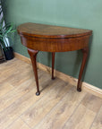 Antique Demi Lune Mahogany Card Games Table (SKU248)