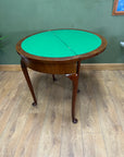 Antique Demi Lune Mahogany Card Games Table (SKU248)