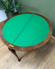 Antique Demi Lune Mahogany Card Games Table (SKU248)