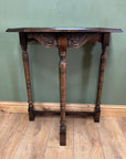 Antique English Oak Demi Lune Console Table (SKU228)