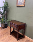 Antique Oak Side Table With Single Drawer (SKU79)