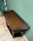Antique Oak Side Table With Single Drawer (SKU79)