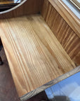 Solid Pine Wine Rack Glass Holder With Prepping Shelf & Drawer (SKU41)
