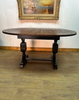 Vintage Dining Table Painted Black Base (SKU57)
