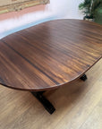 Vintage Dining Table Painted Black Base (SKU57)