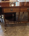 Vintage Mahgogany Sofa Table With Two Leaves and Drawers (SKU78)
