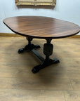 Vintage Dining Table Painted Black Base (SKU57)