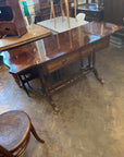 Vintage Mahgogany Sofa Table With Two Leaves and Drawers (SKU78)