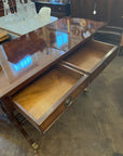 Vintage Mahgogany Sofa Table With Two Leaves and Drawers (SKU78)