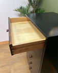 Vintage Retro Meredew Painted Black Tall Chest Drawers (SKU163)