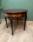 Antique Mahogany Fold Over Tea Table On Cabriole Legs (SKU229)