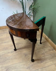 Antique Mahogany Fold Over Tea Table On Cabriole Legs (SKU229)