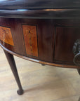 Antique Mahogany Fold Over Tea Table On Cabriole Legs (SKU229)
