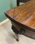 Antique Mahogany Fold Over Tea Table On Cabriole Legs (SKU229)