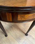 Antique Mahogany Fold Over Tea Table On Cabriole Legs (SKU229)