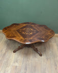 Italian Style Marquetry Inlaid Pedestal Coffee Table (SKU79)