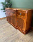 Vintage Yew Wood Breakfront Sideboard (SKU84)