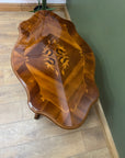 Italian Style Marquetry Inlaid Pedestal Coffee Table (SKU79)