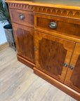 Vintage Yew Wood Breakfront Sideboard (SKU84)