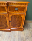 Vintage Yew Wood Breakfront Sideboard (SKU84)