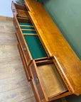 Vintage Yew Wood Breakfront Sideboard (SKU84)