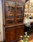 Mahogany Glazed Bookcase With Cupboard (SKU124)
