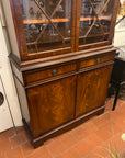 Mahogany Glazed Bookcase With Cupboard (SKU124)