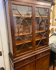 Mahogany Glazed Bookcase With Cupboard (SKU124)