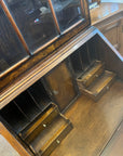 Antique George III Style Walnut Bureau Bookcase With Key (SKU122)